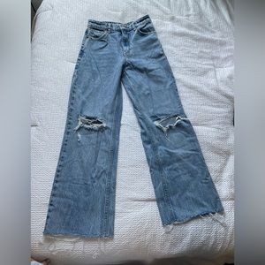 Zara high rise wide leg jeans size 2